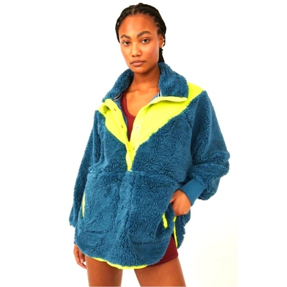 Free People Jackets & Blazers - Free people Movement Fall To Rise Quarter Zip Jacket Margarita Combo Medium